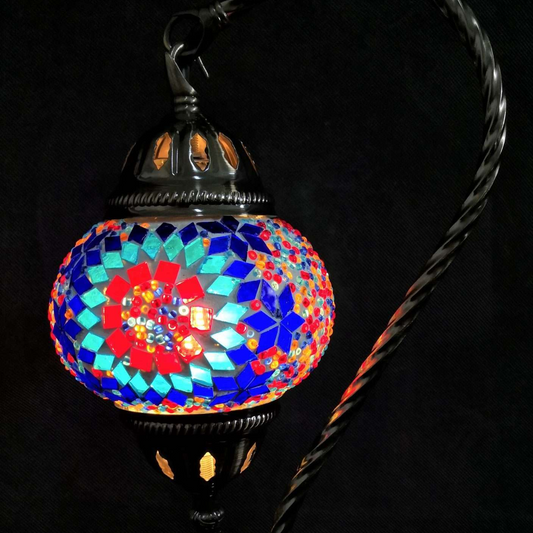 Turkish Mosaic Lamp Swan Neck Multicolour - TL102