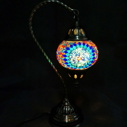 Turkish Mosaic Swan Neck Multicolour lamp TL129