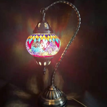 Turkish Mosaic Lamp - Swan Neck Multicolour TL136