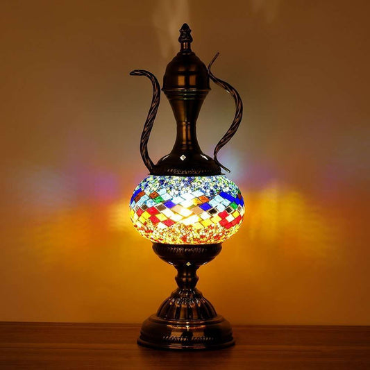 Turkish Mosaic Teapot Shaped Lamp TL60