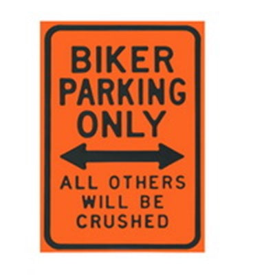 Metal Wall Art Biker Parking