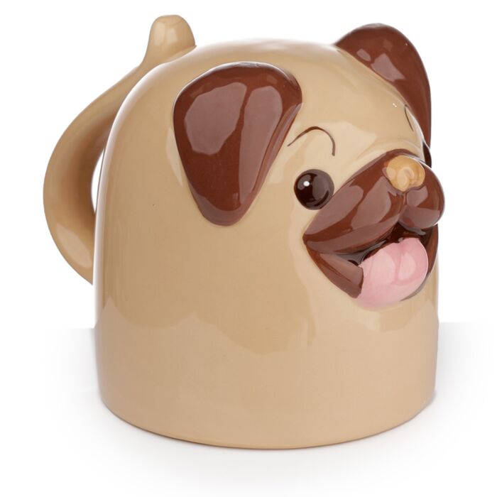 Mopps Pug Upside Down Ceramic Mug