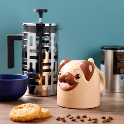 Mopps Pug Upside Down Ceramic Mug