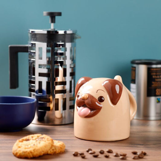 Mopps Pug Upside Down Ceramic Mug