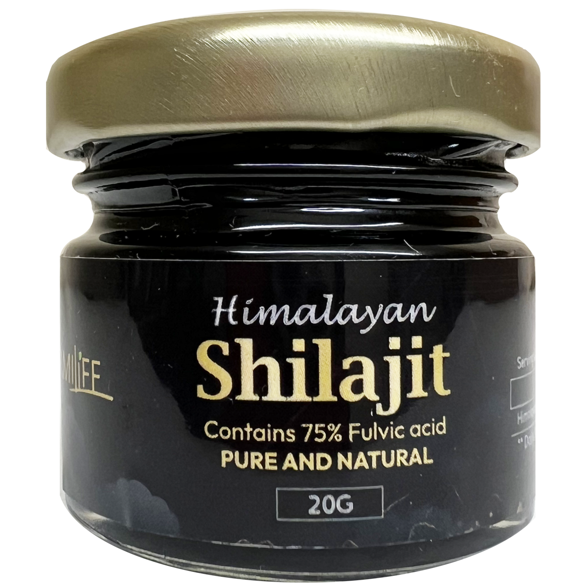 Sattvayur Himalayan Shilajit Resin, 75% Fulvic Acid, 20g Jar