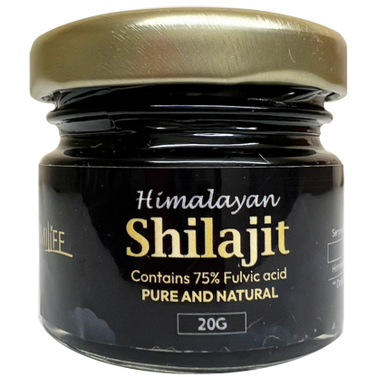 Sattvayur Himalayan Shilajit Resin, 75% Fulvic Acid, 20g Jar