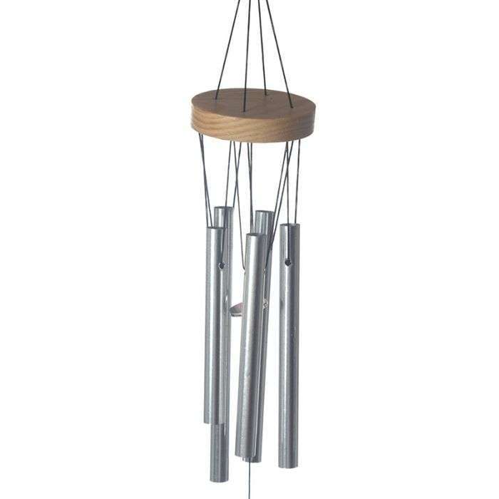 Wooden Wind Chime Metal Tubes 37cm