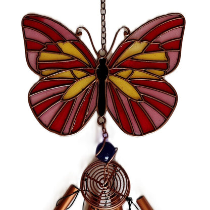 Windchime Suncatcher Butterfly Red &amp; Yellow

Size: 13x10x62CM

1st Stop, Marshall's Health Shop, Gift Shop!

SKU: WC261