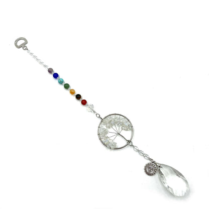 Tree of Life Suncatcher Throat Chakra Opalite