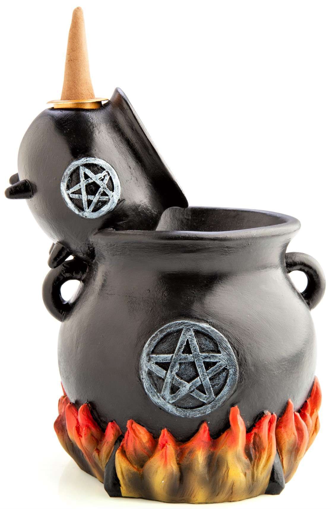 Witches Cauldron LED Flames Back Flow