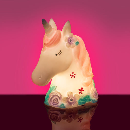 Pretty Flower Unicorn Table Lamp