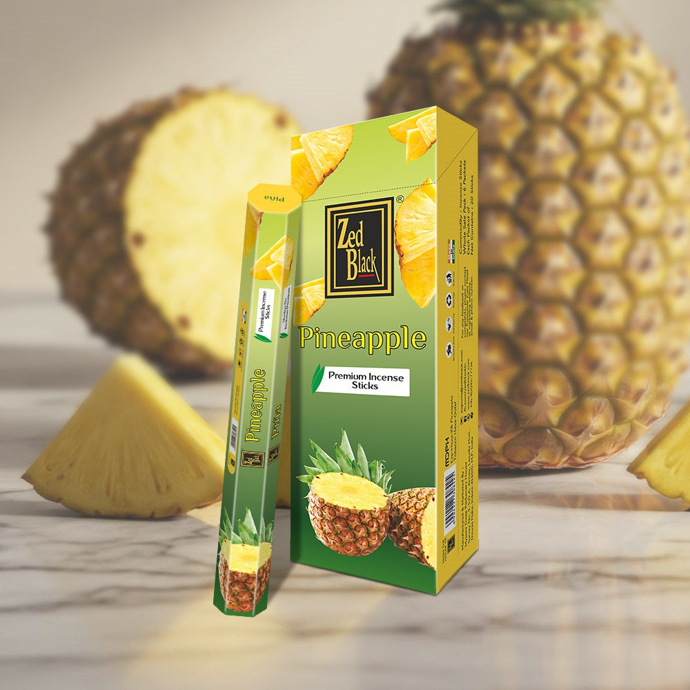 Zed Black Pineapple 20gm
Zed Black 20 gram Incense sticks are one of the most popular incense sticks, these are rolled and dipped into natural oils for a calming incense fragrance. You will enjoy these incense sticks as you would experience these fragrances from nature itself. Experience an absolutely soothing and positive aroma at your place by using these premium quality incense sticks.

1st Stop, Marshall's Health Shop, Gift Shop!

SKU: ZBPI20