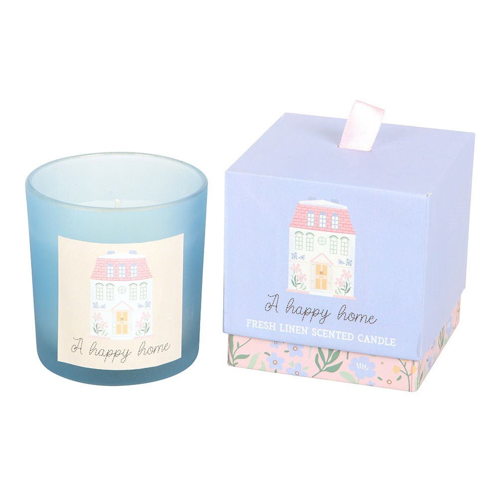 A Happy Home Fresh Linen Candle - MarshallsHealthShop