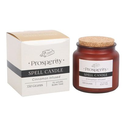 Prosperity Spell Candle Cinnamon Infused