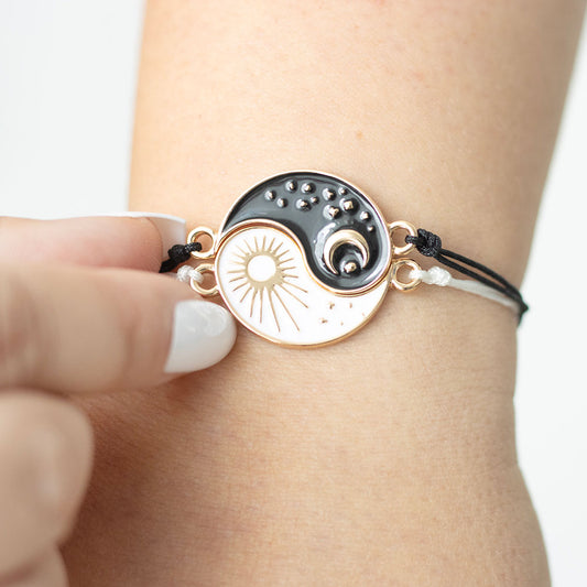 Yin Yang Best Friend Charm Bracelets (2)