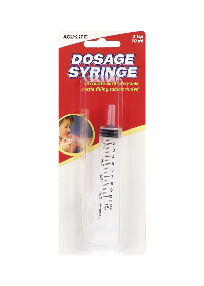 Acu - Life Dosage Syring 10ml - 1st Stop Marshall's Health Shop, Gift Shop! - Heath and Natural Therapy New Brighton Christchurch - Naturopath