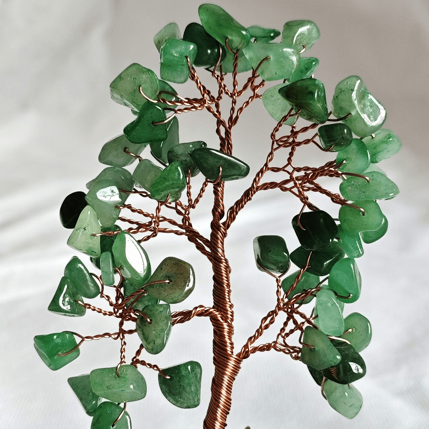 Adventurine Gemstone Tree Ceramic Base - MarshallsHealthShop