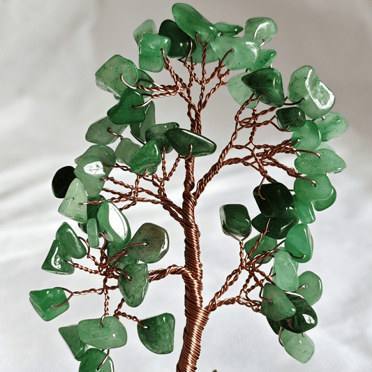 Adventurine Gemstone Tree Ceramic Base - MarshallsHealthShop