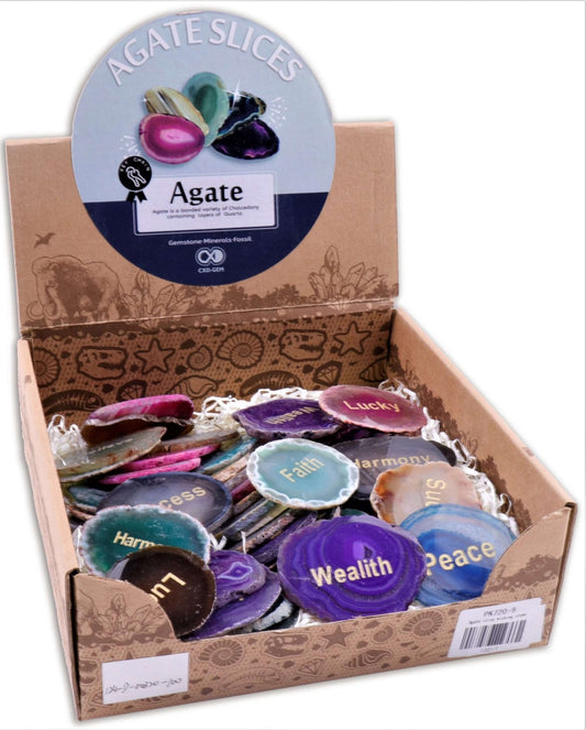 Agate Slice Wishing Stone - MarshallsHealthShop