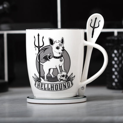 Alchemy Ceramic Mug & Spoon Set Hellhound - MarshallsHealthShop