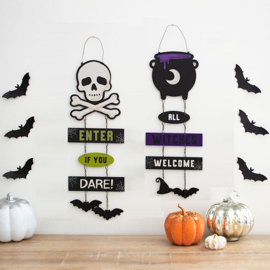 All Witches Welcome Cauldron Chain Sign - MarshallsHealthShop