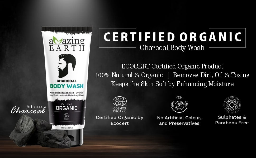 Amazing Earth Charcoal Body Wash 100ml - MarshallsHealthShop