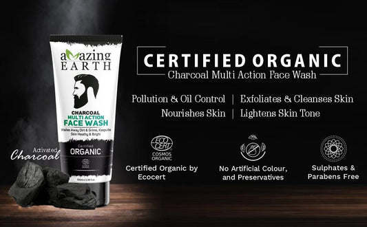 Amazing Earth Charcoal Face Wash 100ml - MarshallsHealthShop
