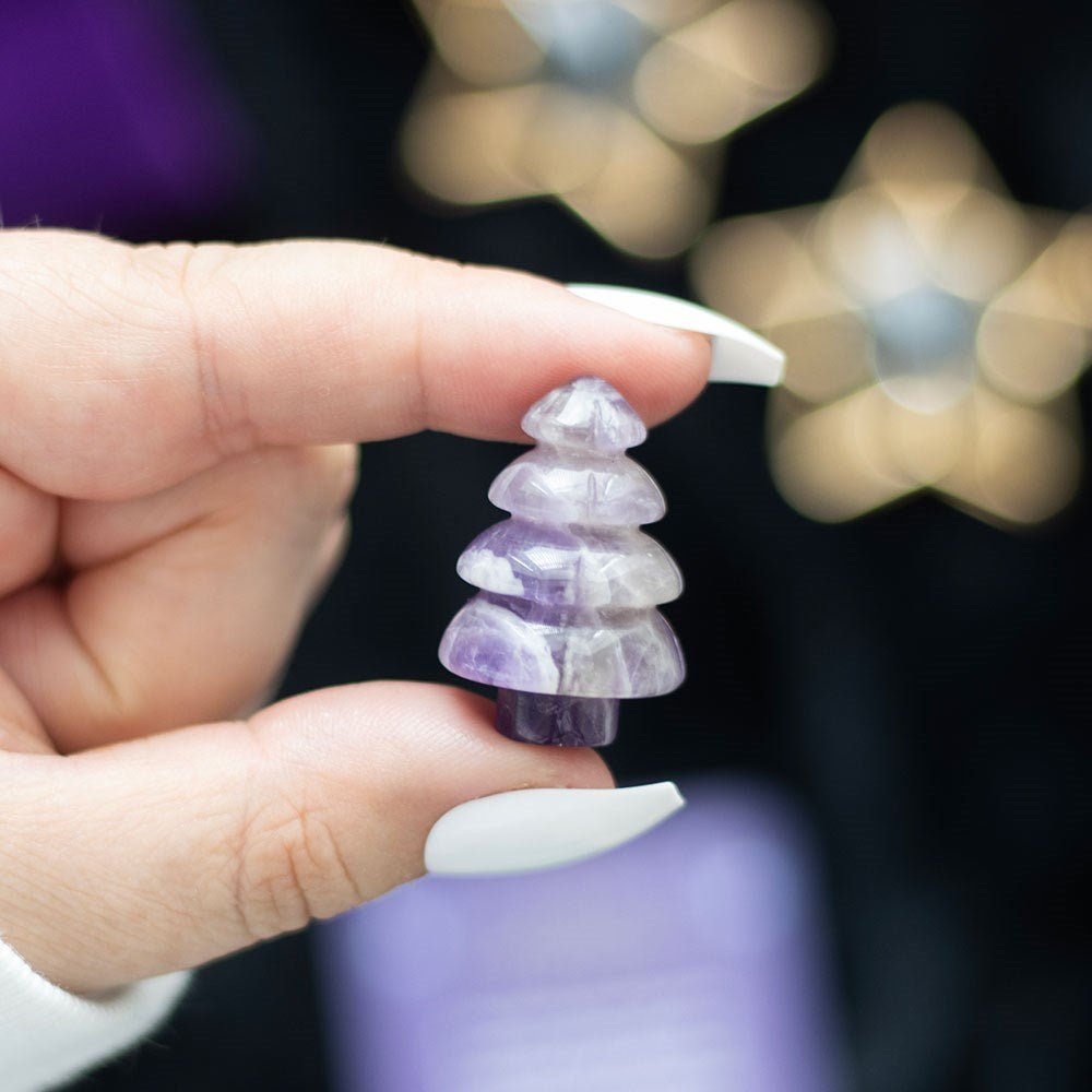 Amethyst Crystal Christmas Tree in a Bag - MarshallsHealthShop