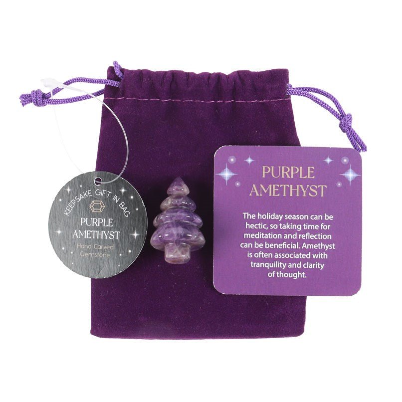 Amethyst Crystal Christmas Tree in a Bag - MarshallsHealthShop