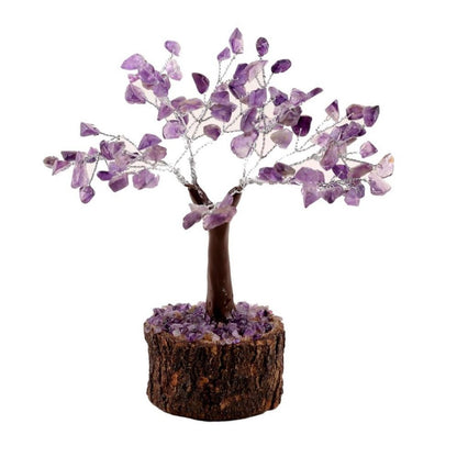 Amethyst Crystal Tree 19cm Neem base - MarshallsHealthShop