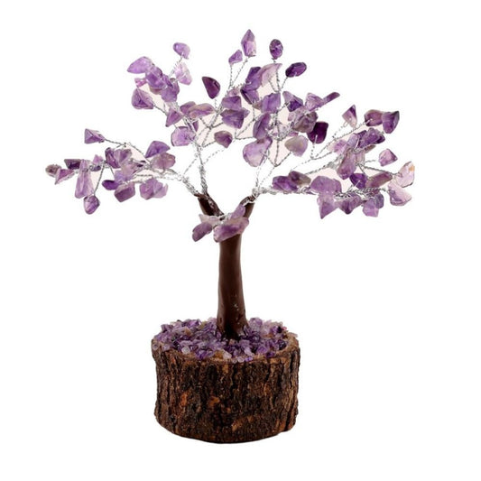 Amethyst Crystal Tree 19cm Neem base - MarshallsHealthShop