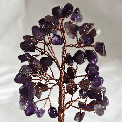 Amethyst Gemstone Tree Ceramic Base - MarshallsHealthShop