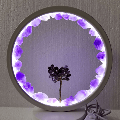 Amethyst LED USB Lamp with Gemstone Tree - MarshallsHealthShop