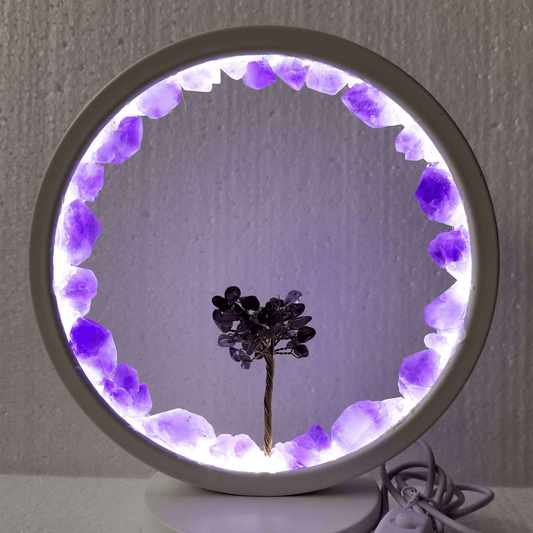 Amethyst LED USB Lamp with Gemstone Tree - MarshallsHealthShop