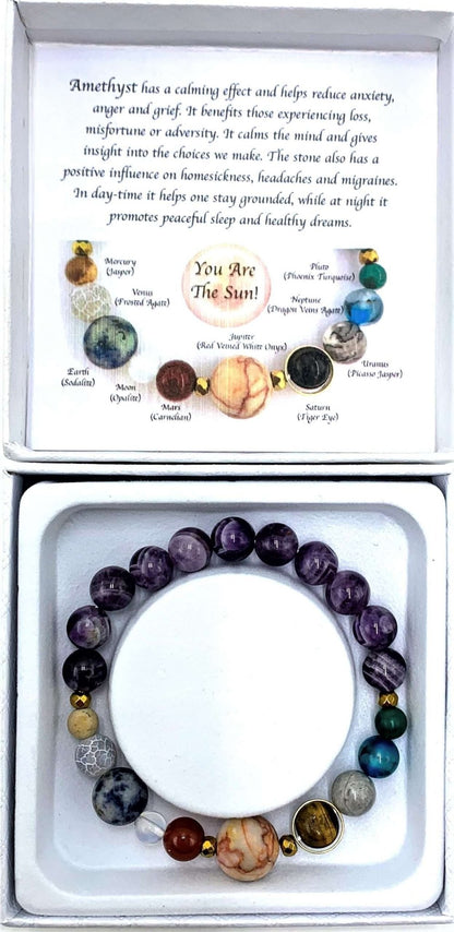 Amethyst Solar System Bracelet - MarshallsHealthShop
