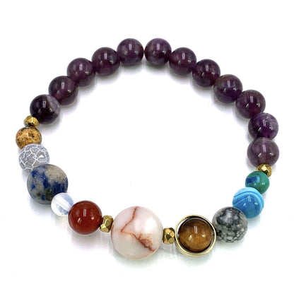 Amethyst Solar System Bracelet - MarshallsHealthShop