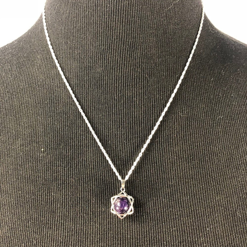 Amethyst Star Pendant Protect - MarshallsHealthShop