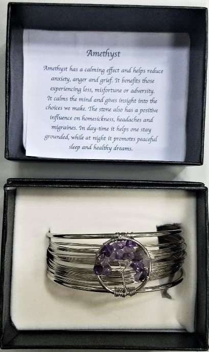 Amethyst Tree Of Life Bracelet - MarshallsHealthShop