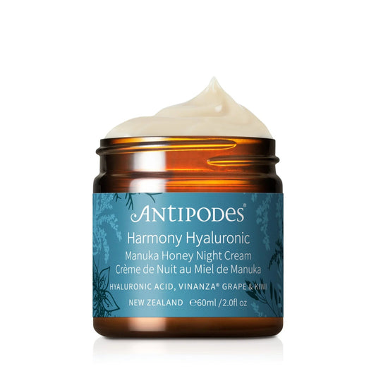 Antipodes Harmony Hyaluronic Manuka Honey Night Cream 60ml - 1st Stop Marshall's Health Shop, Gift Shop! - Heath and Natural Therapy New Brighton Christchurch - Naturopath
