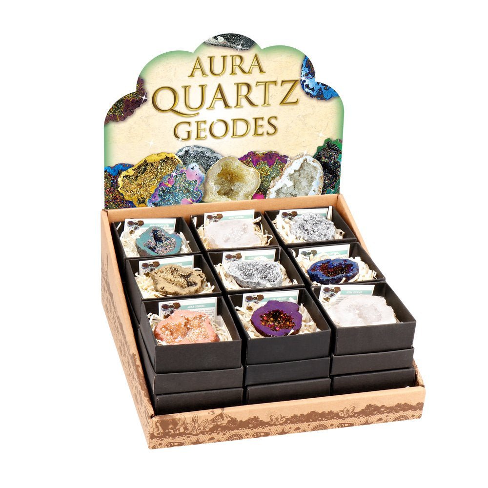 Aura Quartz Geode - MarshallsHealthShop