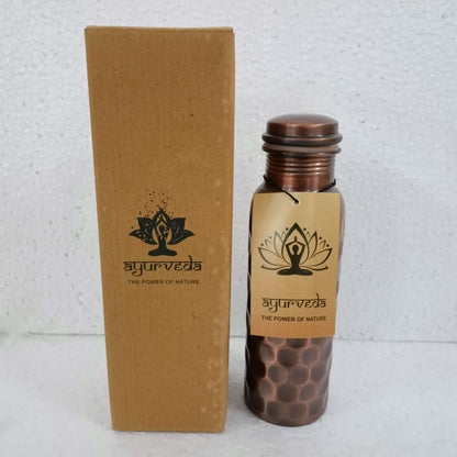 Ayurveda Copper Antique Diamond Bottle 750ml - 1st Stop Marshall's Health Shop, Gift Shop! - Heath and Natural Therapy New Brighton Christchurch - Naturopath