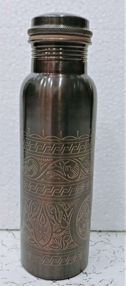 Ayurveda Copper Black Art Bottle 750ml - 1st Stop Marshall's Health Shop, Gift Shop! - Heath and Natural Therapy New Brighton Christchurch - Naturopath
