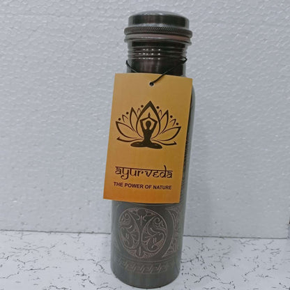 Ayurveda Copper Black Art Bottle 750ml - 1st Stop Marshall's Health Shop, Gift Shop! - Heath and Natural Therapy New Brighton Christchurch - Naturopath