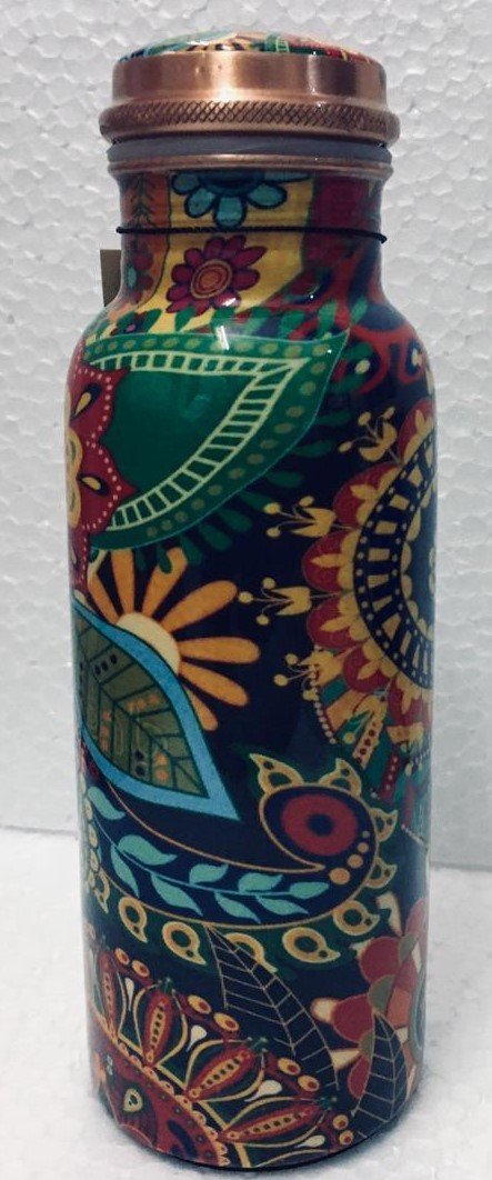 Ayurveda Copper Bohemian Bottle 750ml - 1st Stop Marshall's Health Shop, Gift Shop! - Heath and Natural Therapy New Brighton Christchurch - Naturopath