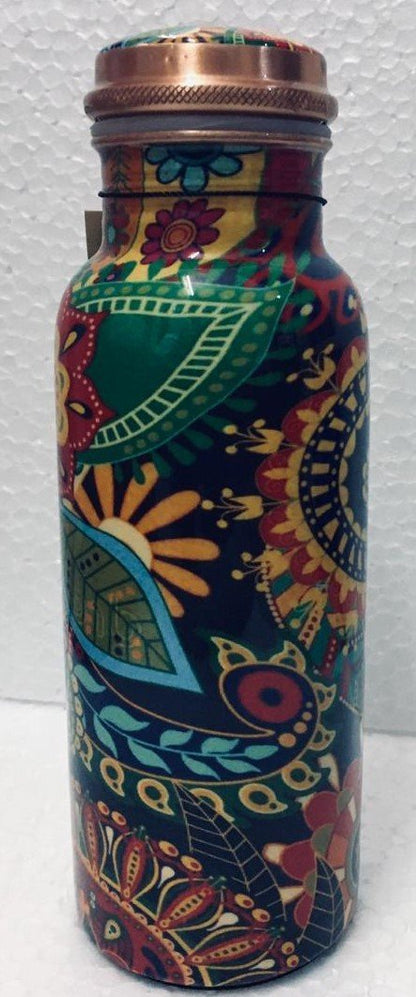 Ayurveda Copper Bohemian Bottle 750ml - 1st Stop Marshall's Health Shop, Gift Shop! - Heath and Natural Therapy New Brighton Christchurch - Naturopath