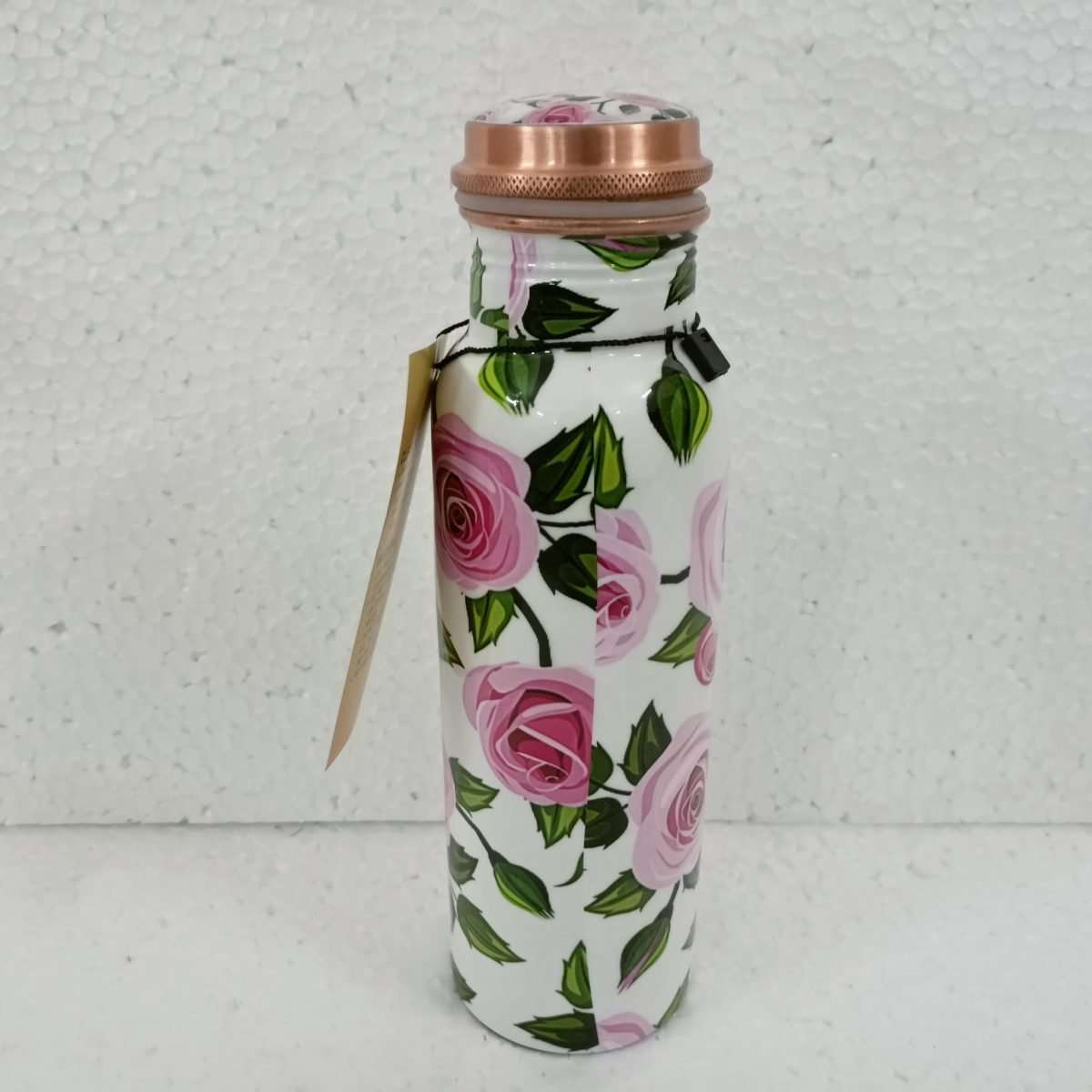Ayurveda Copper Floral Bottle 750ml - 1st Stop Marshall's Health Shop, Gift Shop! - Heath and Natural Therapy New Brighton Christchurch - Naturopath