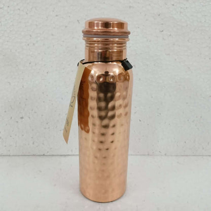 Ayurveda Copper Hammered Water Bottle 750ml - 1st Stop Marshall's Health Shop, Gift Shop! - Heath and Natural Therapy New Brighton Christchurch - Naturopath