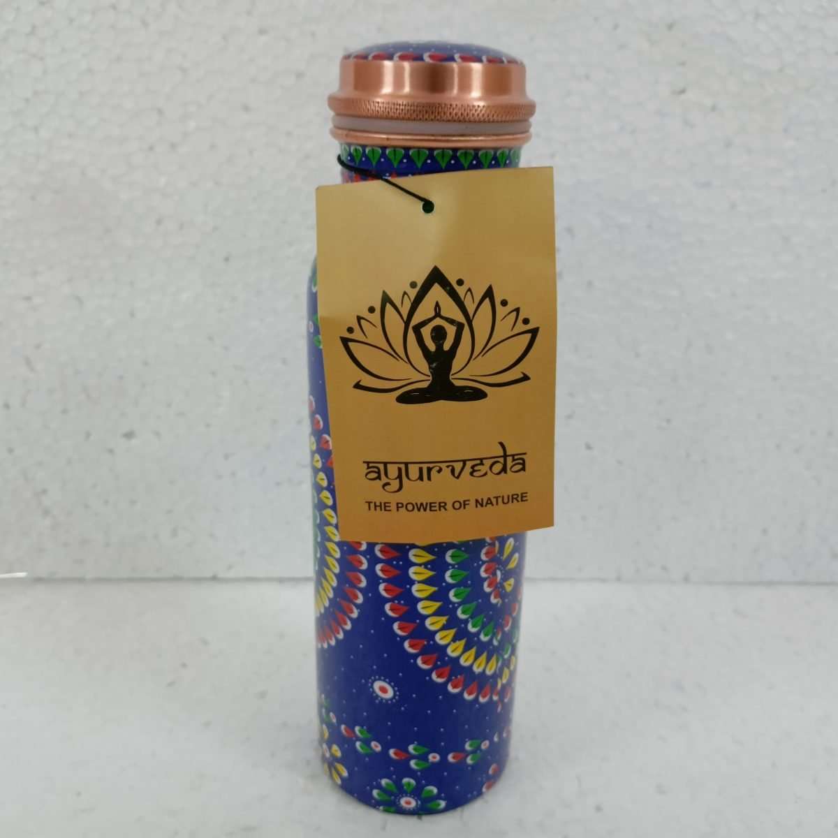 Ayurveda Copper Mandala Bottle 750ml - 1st Stop Marshall's Health Shop, Gift Shop! - Heath and Natural Therapy New Brighton Christchurch - Naturopath