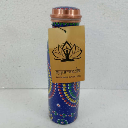Ayurveda Copper Mandala Bottle 750ml - 1st Stop Marshall's Health Shop, Gift Shop! - Heath and Natural Therapy New Brighton Christchurch - Naturopath