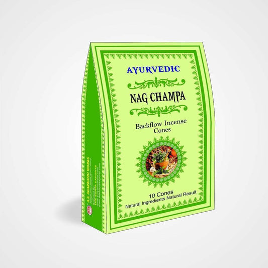 Ayurvedic Backflow Cones Nag Champa - MarshallsHealthShop